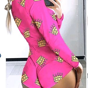 Hot Pink Queen Romper
